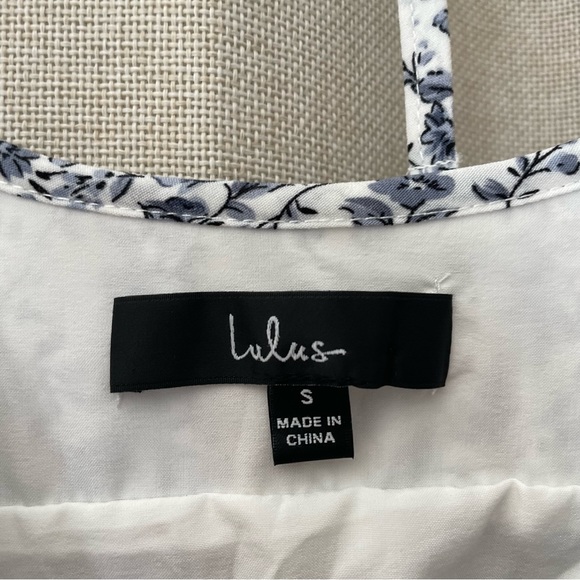 Lulu’s Cheery Attitude White Floral Print Ruffled High-Low Maxi Dress - Picture 7 of 7